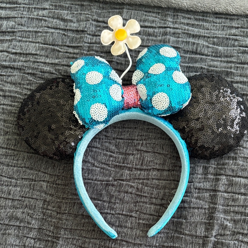 Disney Parks Blue Polkadot Minnie Ears